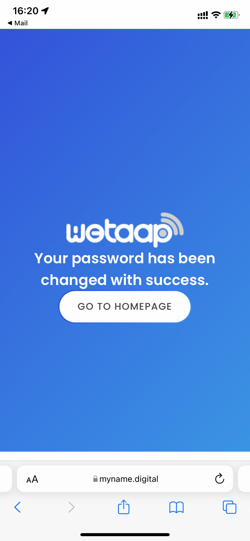 Tap Forgot Password?